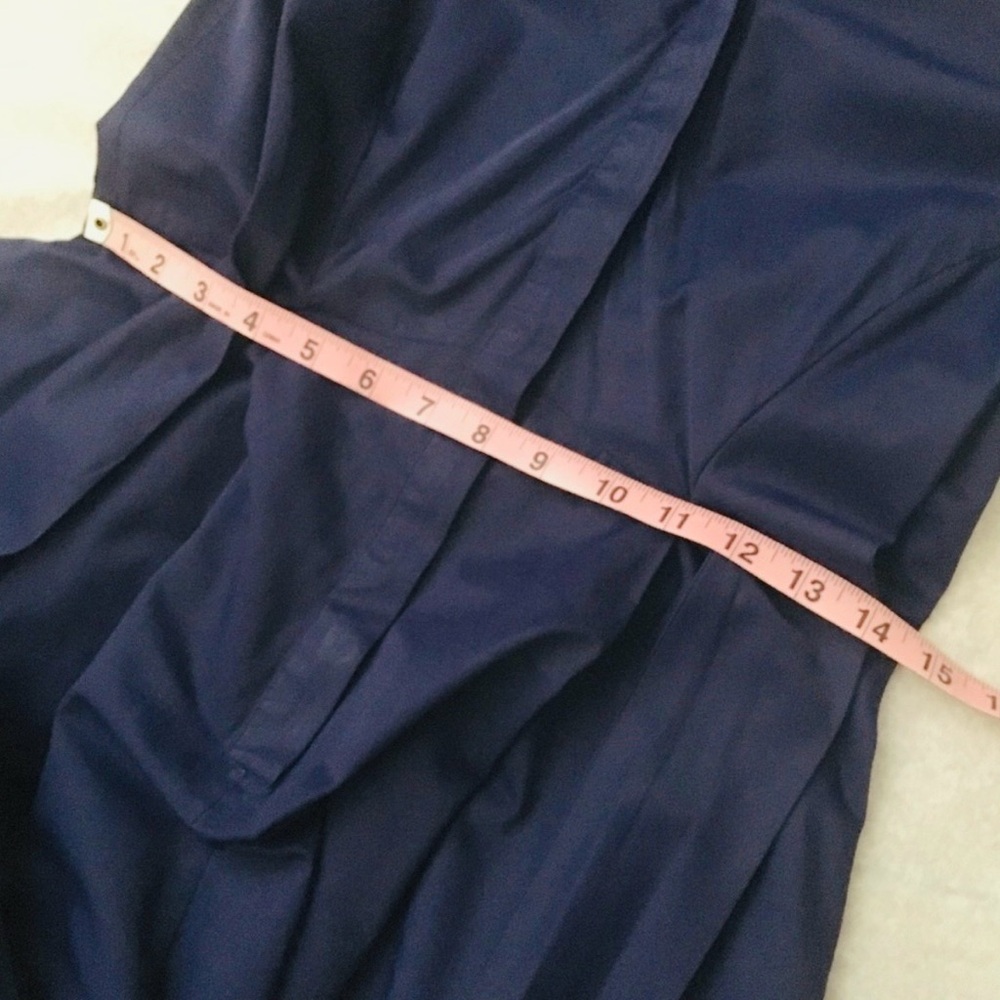 Hobbs London Gables Chic Navy Midi Dress US6, UK10 - Picture 10 of 11